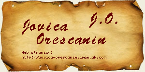 Jovica Oreščanin vizit kartica